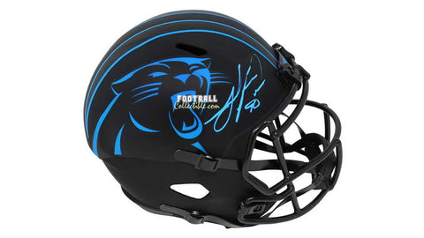 Autographed Full Size Helmets Julius Peppers Autographed Carolina Panthers Eclipse Helmet