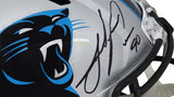 Autographed Full Size Helmets Julius Peppers Autographed Carolina Panthers Helmet
