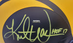 Autographed Full Size Helmets Kurt Warner Autographed Rams Eclipse Helmet