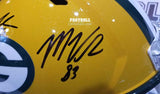 Autographed Full Size Helmets Marquez Valdes-Scantling and Geronimo Allison Dual Autographed Green Bay Packers Helmet