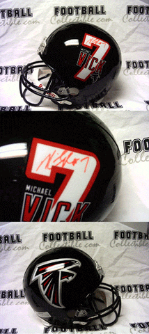 Autographed Full Size Helmets Michael Vick Autographed Full Size Special Helmet