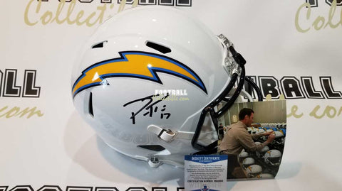 Autographed Full Size Helmets Philip Rivers Autographed Los Angeles Chargers Helmet