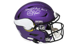 Autographed Full Size Helmets Randy Moss Autographed Minnesota Vikings Authentic SpeedFlex Helmet