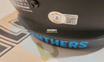 Autographed Full Size Helmets Sam Darnold Autographed Carolina Panthers Eclipse Helmet