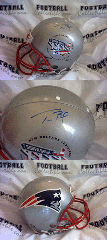 Autographed Full Size Helmets Tom Brady Autographed Full Size Proline Helmet