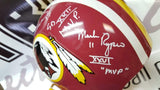 Autographed Full Size Helmets Washington Redskins Multi-Signed Full Size Replica Helmet, Rypien, Williams, Houston, Fischer, Bass & Owens