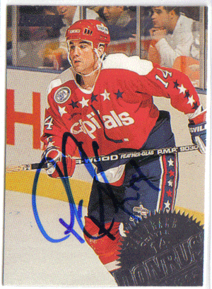 Autographed Hockey Cards Pat Peake Autographed Hockey Card