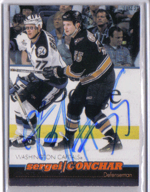 Autographed Hockey Cards Sergei Conchar Autographed Hockey Card
