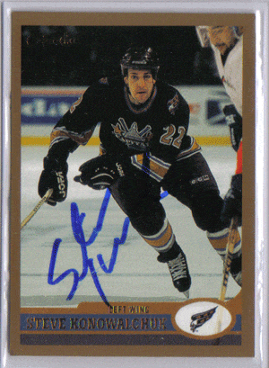 Autographed Hockey Cards Steve Konowalachuk Autographed Hockey Card