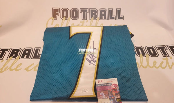 BYRON LEFTWICH AUTOGRAPHED HAND SIGNED WHITE JACKSONVILLE JAGUARS JERSEY -  Signature Collectibles