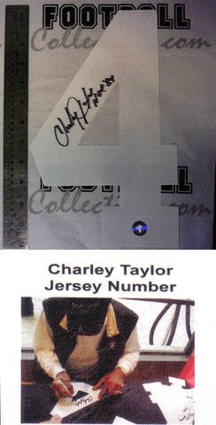 Autographed Jerseys Charley Taylor Autographed White Jersey Number