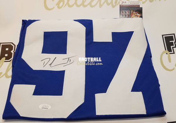 Dexter Lawrence Signed Custom New York Giants Jersey Beckett COA