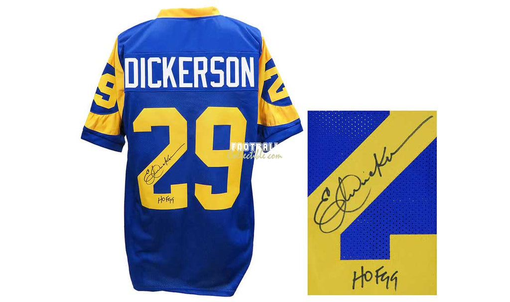 Eric Dickerson Autographed Throwback Rams Jersey –
