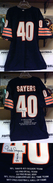 Lot Detail - Gale Sayers Autographed Chicago Bears Stat Jersey