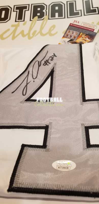 Johnathan Abram Autographed Oakland Raiders Throwback Football NFL Jer –  Meltzer Sports