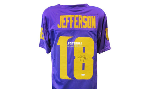 Autographed Jerseys Justin Jefferson Autographed Minnesota Vikings Color Rush Jersey