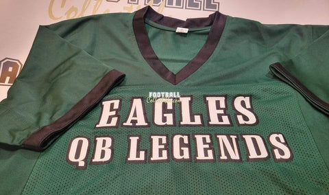 eagles-qb-legends-framed-autographed-green-jersey – Midwest Memorabilia