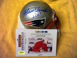 Autographed Mini Helmets Adam Vinateri Autographed Patriots Mini Helmet