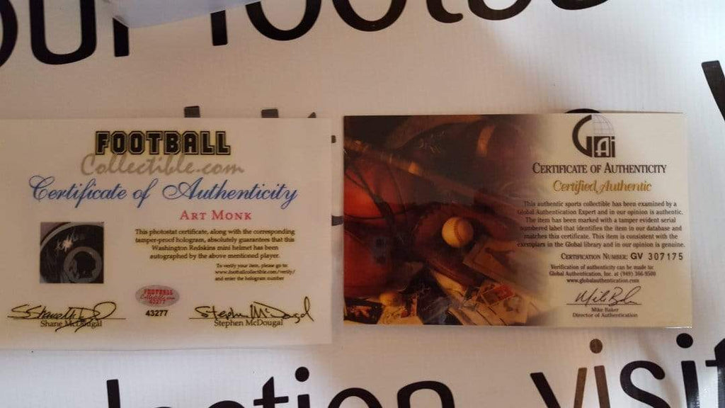 art monk signed football helmet Art Monk Signed Washington Redskins Mini Helmet – FootballCollectible.com