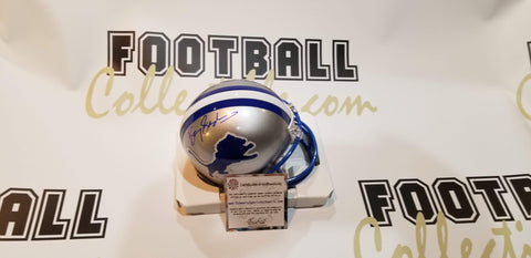 Autographed Mini Helmets Barry Sanders Autographed Detroit Lions Mini Helmet