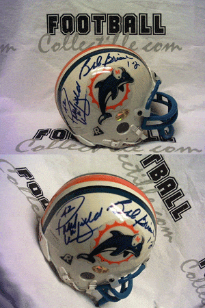 Autographed Mini Helmets Bob Griese & Paul Warfield Autographed Mini Helmet
