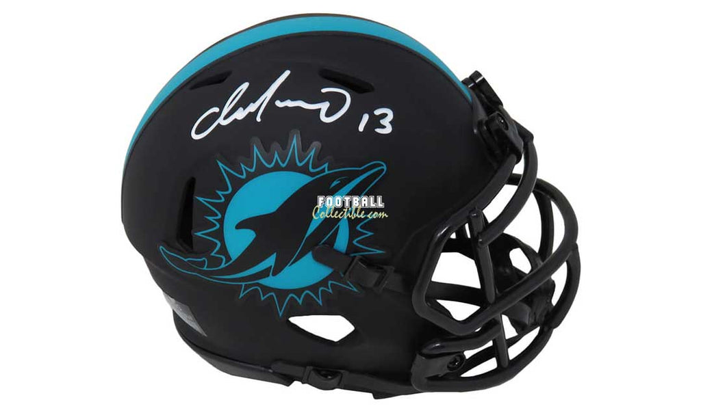 dan marino signed football helmet Autographed Miami Dolphins T/B Mini Beckett Witnessed 1996 Throwback Speed Mini Helmet Dan Marino signed Custom Miami