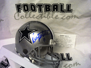 Autographed Mini Helmets Danny White Autographed Cowboys Mini Helmet