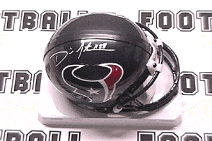 Autographed Mini Helmets Derick Armstrong Autographed Texans Mini Helmet