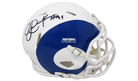 Autographed Mini Helmets Eric Dickerson Autographed AMP Rams Mini Helmet