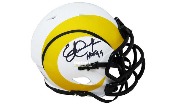 Eric Dickerson Signed HOF 99 Inscription St Louis Rams Throwback