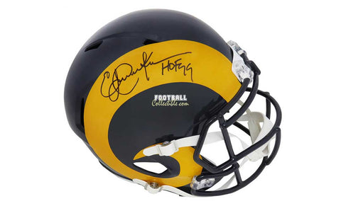 Autographed Mini Helmets Eric Dickerson Autographed Rams Mini Helmet