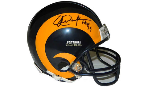 Autographed Mini Helmets Eric Dickerson Autographed Throwback Rams Mini Helmet