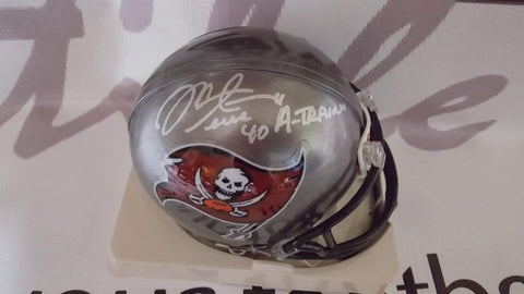 Autographed Mini Helmets Mike Alstott Autographed Bucs Mini Helmet
