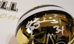 Autographed Mini Helmets Ricky Williams Autographed Chrome New Orleans Saints Mini Helmet