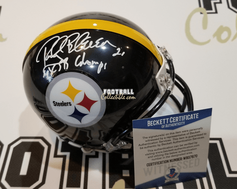 Autographed Mini Helmets Rocky Bleier Autographed Pittsburgh Steelers Mini Helmet