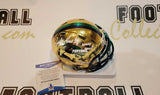 Autographed Mini Helmets Rudy Ruettiger Autographed Notre Dame Chrome Speed Mini Helmet