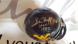 Autographed Mini Helmets Sam Huff Autographed WVU Mountaineers Mini Helmet