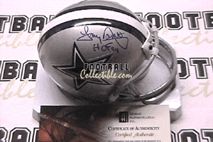 Autographed Mini Helmets Tony Dorsett Autographed Cowboys Mini Helmet