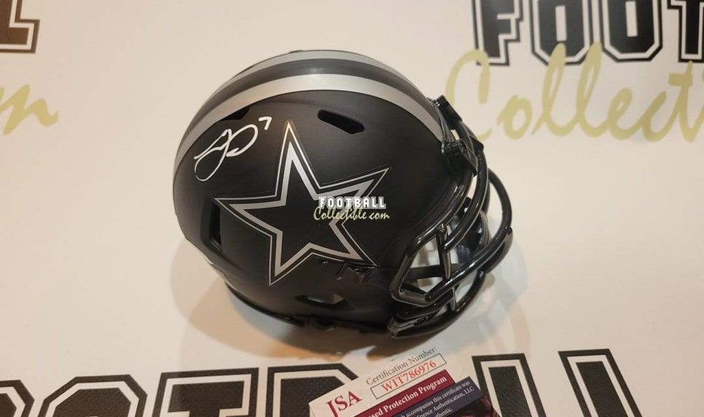 dallas cowboys mini football helmets Trevon Diggs Autographed Eclipse Dallas Cowboys Mini Helmet – FootballCollectible.com