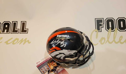Autographed Mini Helmets Willis McGahee Autographed Denver Broncos Mini Helmet