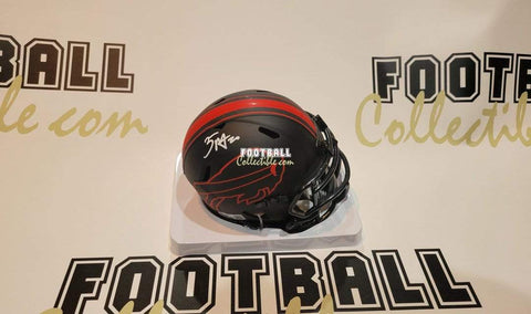 Autographed Mini Helmets Zach Moss Autographed Eclipse Buffalo Bills Mini Helmet