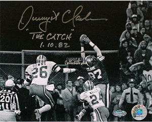 Autographed Photographs Dwight Clark "The Catch" "1.10.82" 8x10 Photograph