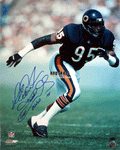 Autographed Photographs Richard Dent Autographed "Good Luck MVP XX" Chicago Bears Action 16x20 Photograph