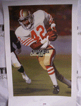 Autographed Photographs Ronnie Lott Autographed Litograph with PSA COA