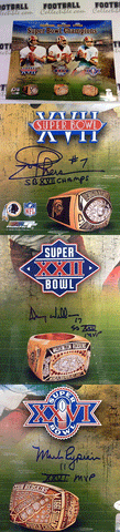 Autographed Photographs Washington Redskins Super Bowl QBs Signed Picture