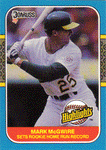 Baseball Cards Mark McGwire 1987 Leaf Rookie Record Card