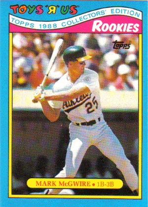 Baseball Cards Mark McGwire 1988 Topps Collectors Rookie Card