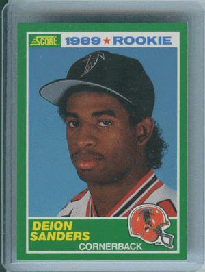 Football Cards Deion Sanders 1989 Score Rookie Card