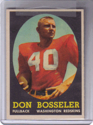 Football Cards Don Bosseler 1958 Topps Rookie Card
