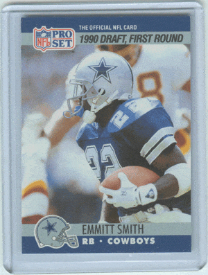 Football Cards Emmitt Smith 1990 Pro Set RC